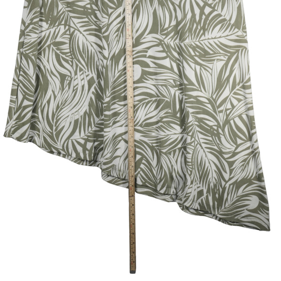 NEW Chicos Travelers Dress Womens Size 1 8 10 Green Asymmetrical Slinky Stretch - Picture 9 of 11